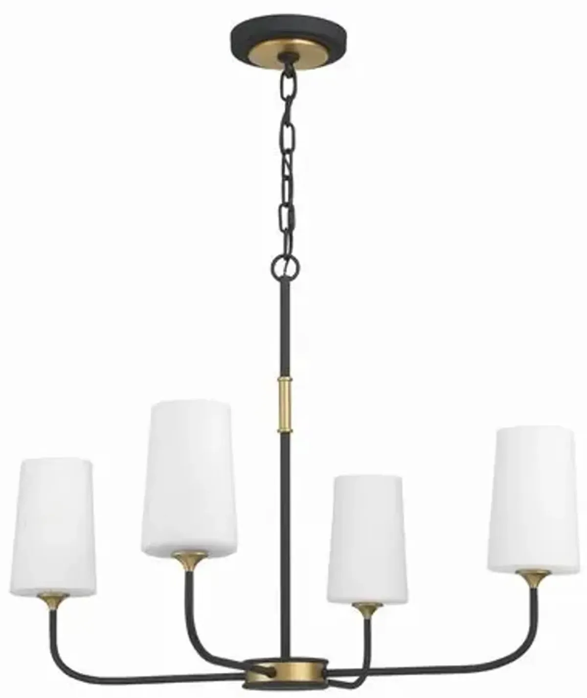 Niles 4 Light Chandelier - Black/Gold - Crystorama