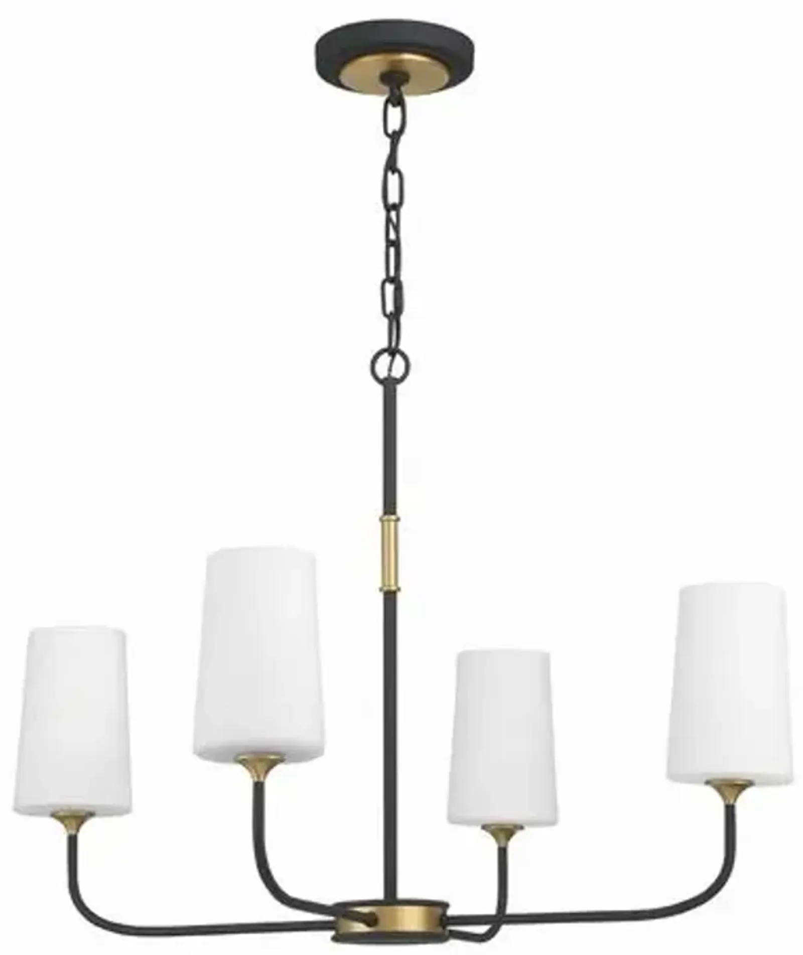 Niles 4 Light Chandelier - Black/Gold - Crystorama