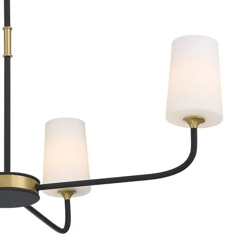 Niles 4 Light Chandelier - Black/Gold - Crystorama