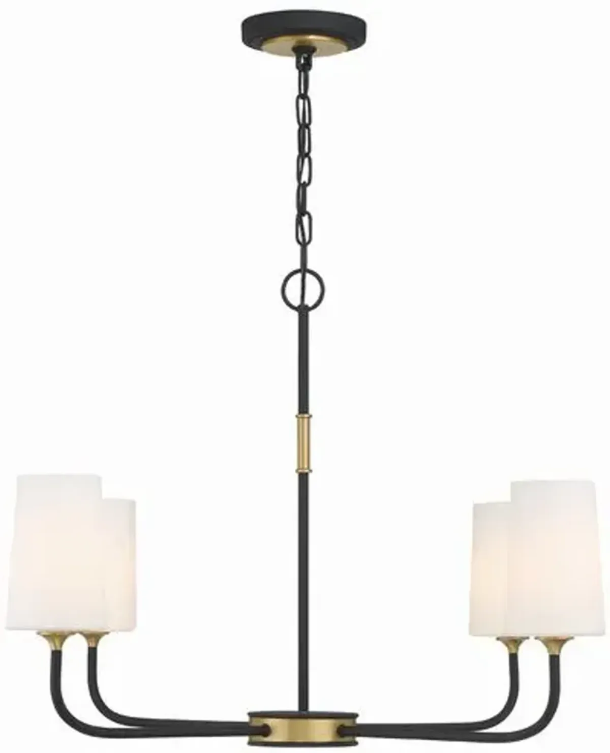 Niles 4 Light Chandelier - Black/Gold - Crystorama