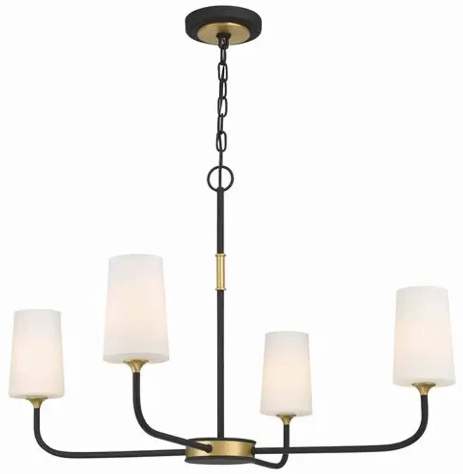 Niles 4 Light Chandelier - Black/Gold - Crystorama