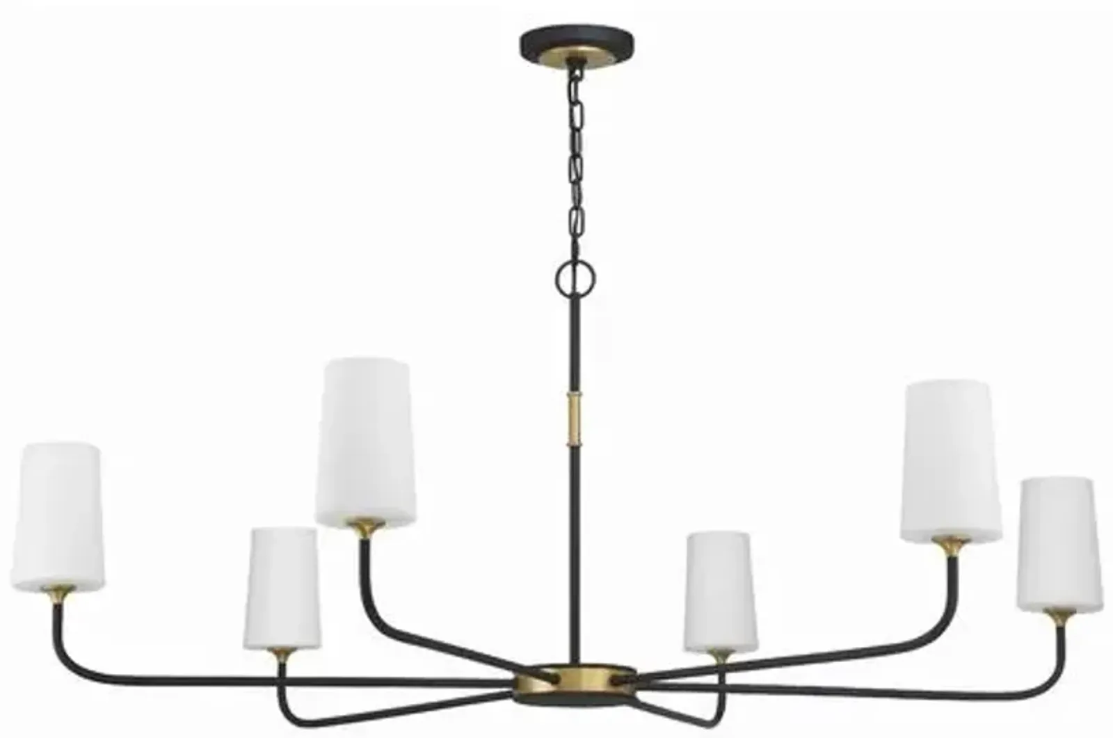 Niles 6 Light Chandelier - Black/Gold - Crystorama