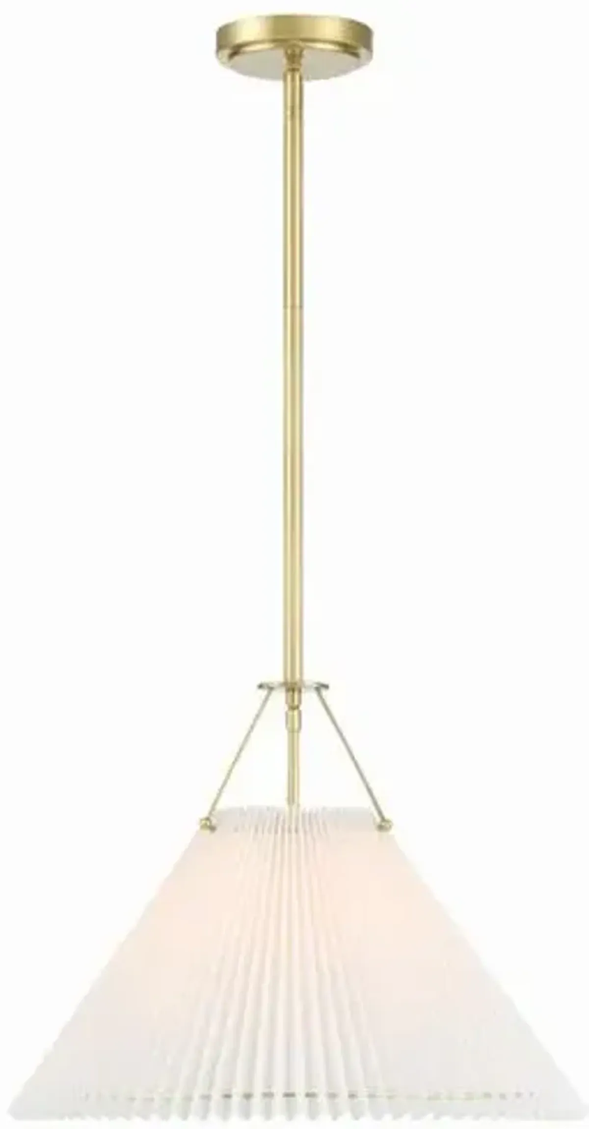 Gamma 1 Light Pleated Chandelier - Crystorama - Gold