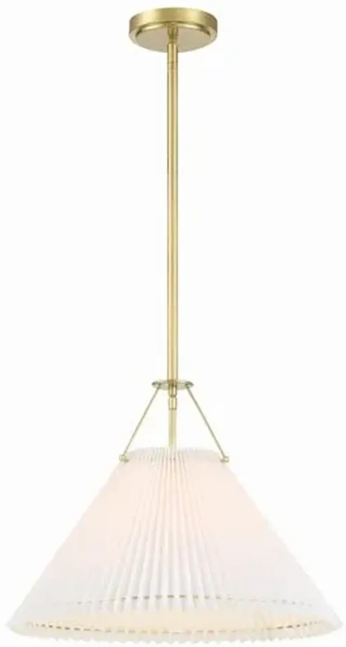 Gamma 1 Light Pleated Chandelier - Crystorama - Gold