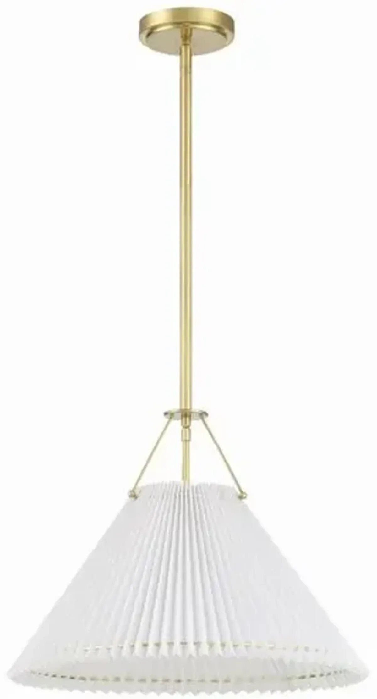 Gamma 1 Light Pleated Chandelier - Crystorama - Gold