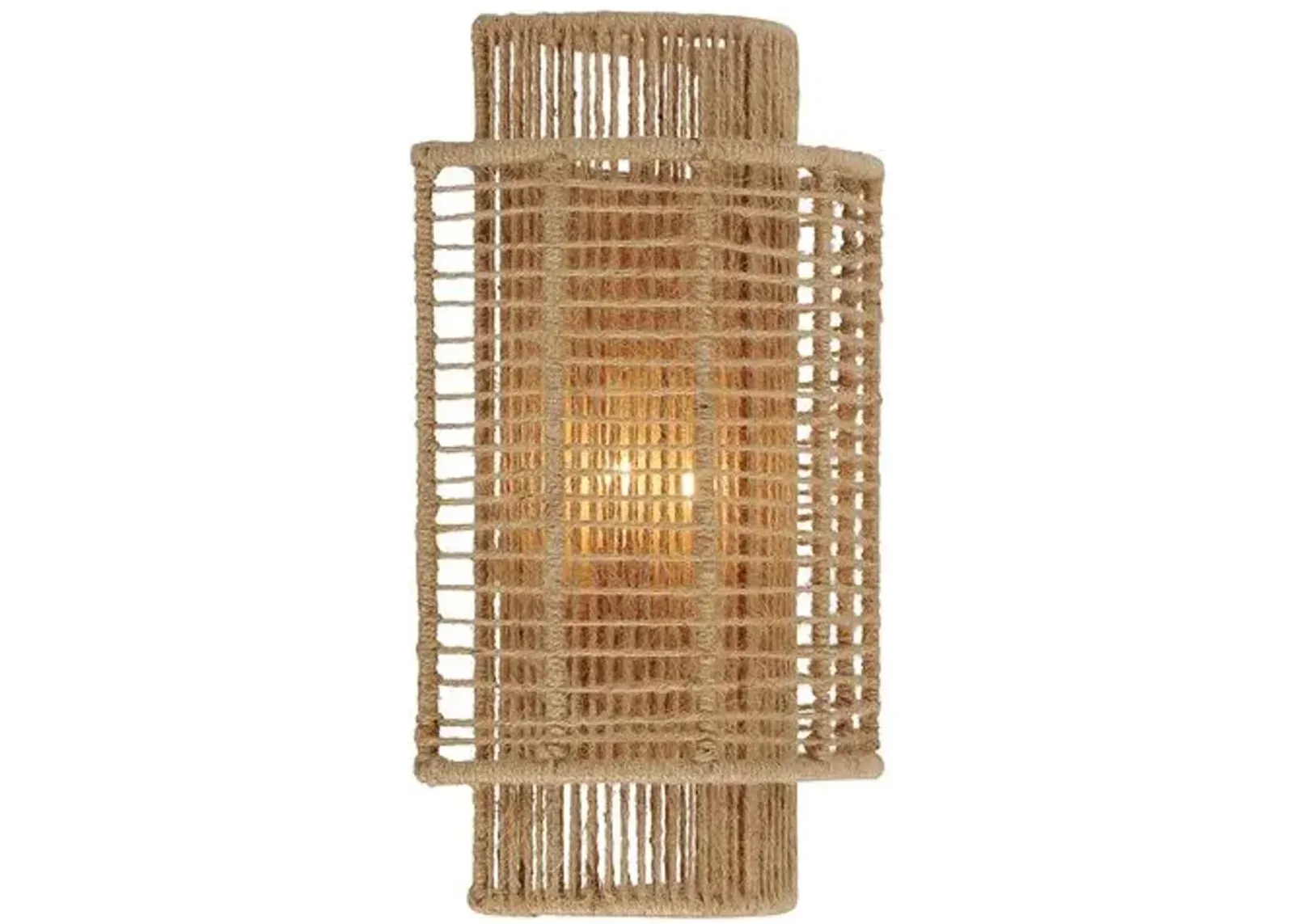 Jayna 2 Light Wall Sconce - Natural Jute - Crystorama - Silver