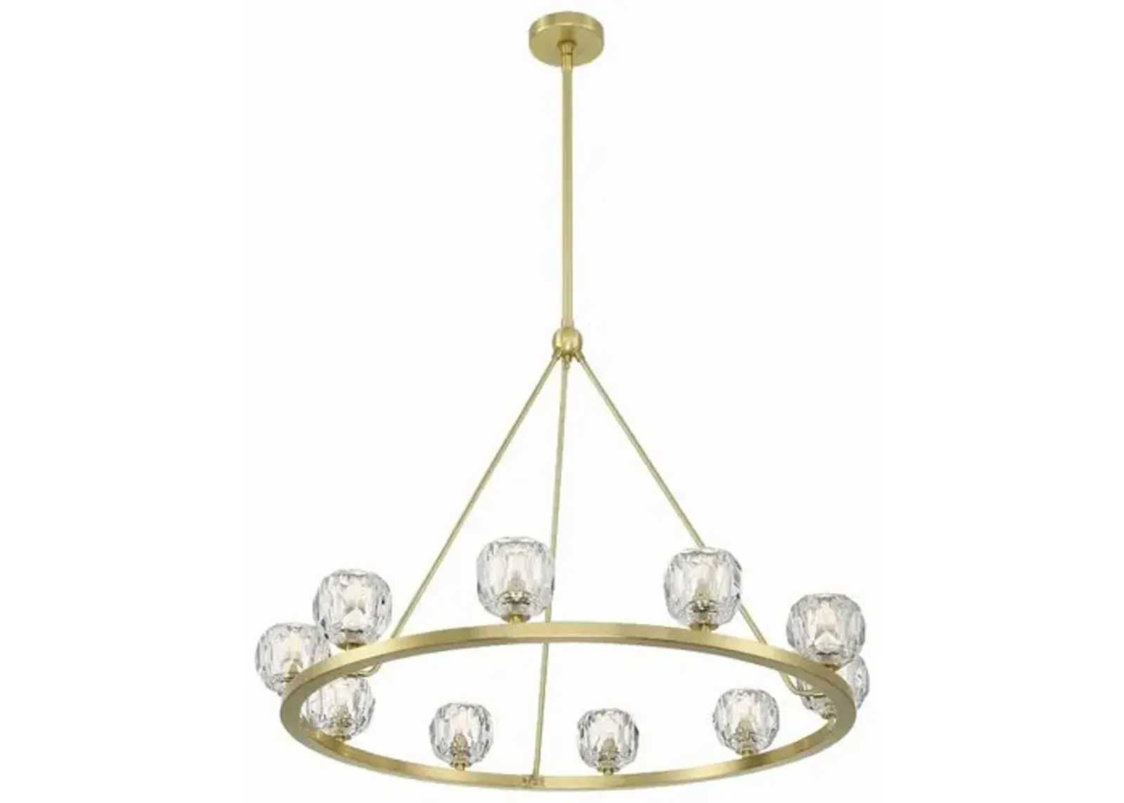 Aragon Chandelier - Soft Brass - Crystorama - Gold