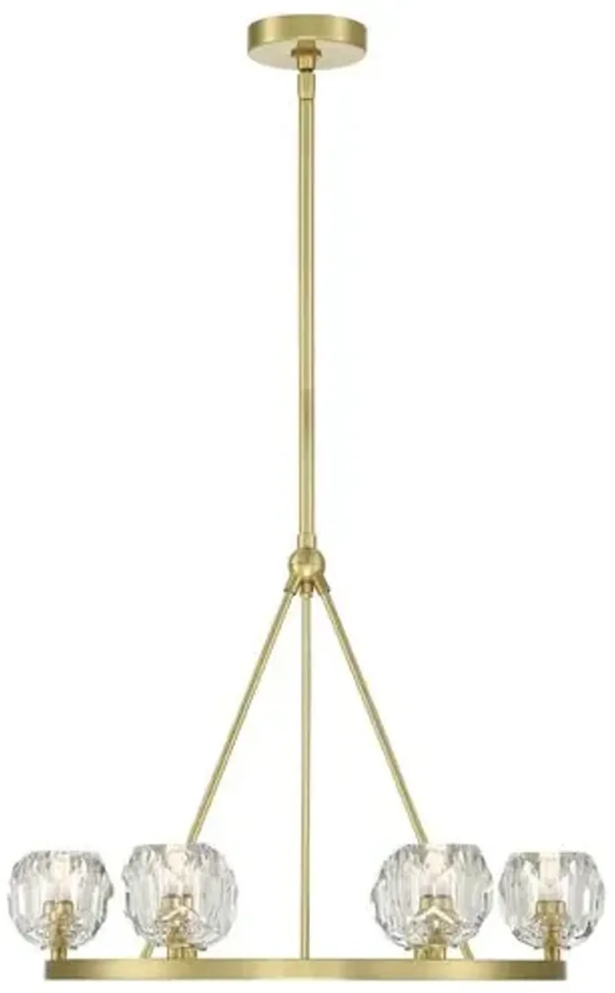 Aragon Chandelier - Soft Brass - Crystorama - Gold