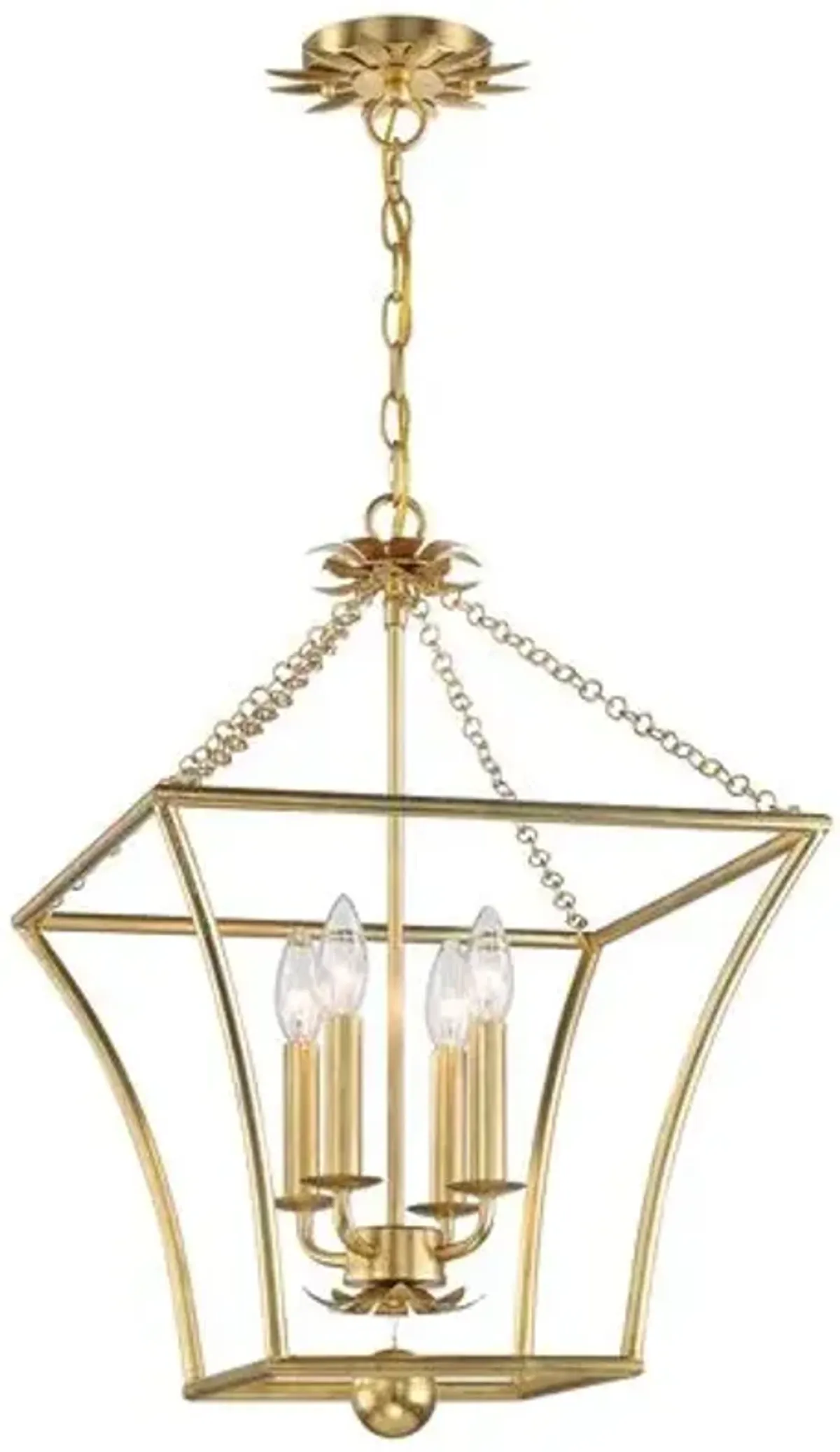 Broche 4 Light Mini Chandelier - Antique Gold - Crystorama