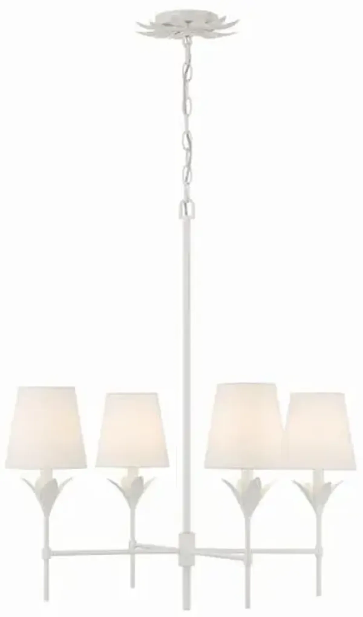 Broche 4 Light Chandelier - Crystorama - White