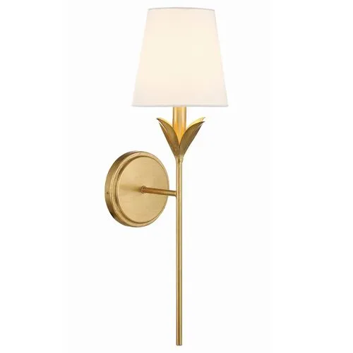 Broche 1 Light Wall Sconce - Crystorama - Gold