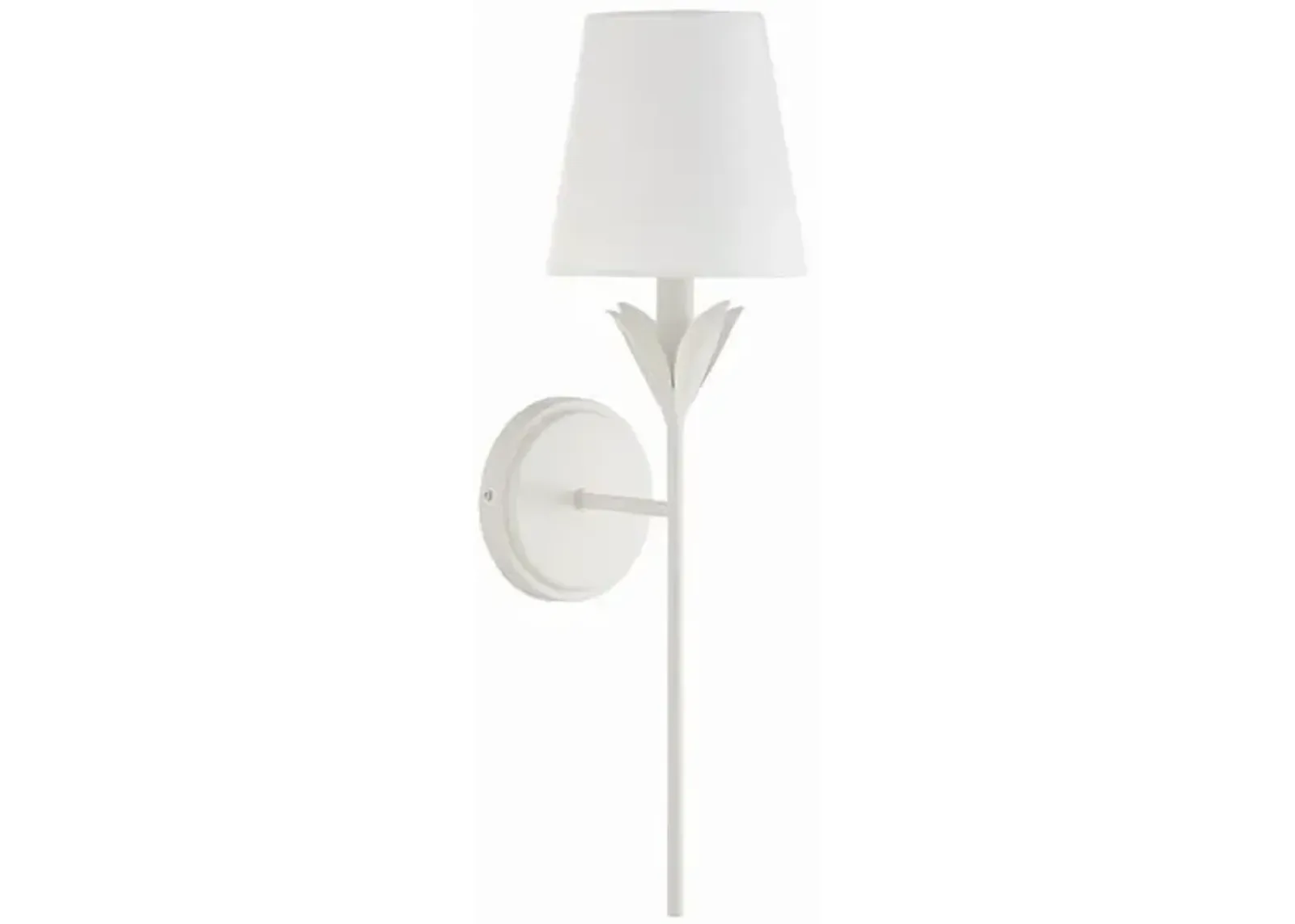 Broche 1 Light Wall Sconce - Crystorama - White