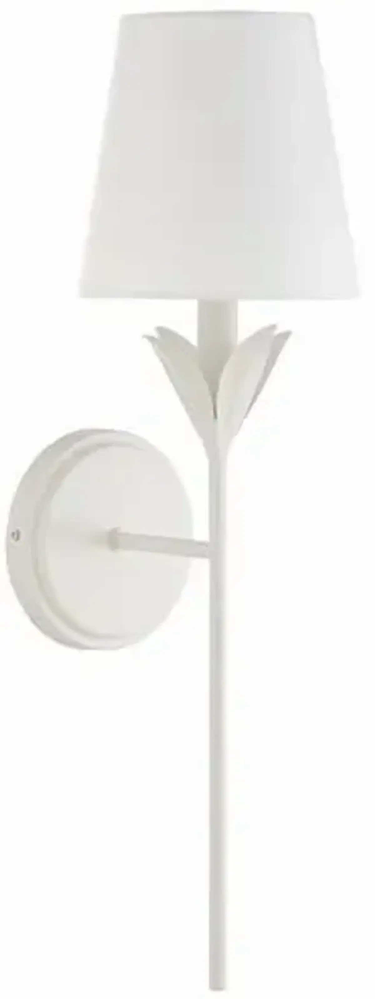 Broche 1 Light Wall Sconce - Crystorama - White