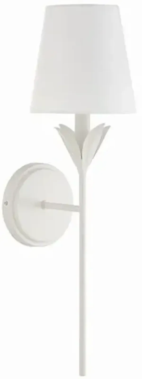 Broche 1 Light Wall Sconce - Crystorama - White