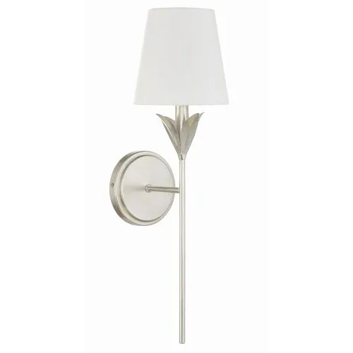 Broche 1 Light Wall Sconce - Crystorama - Silver