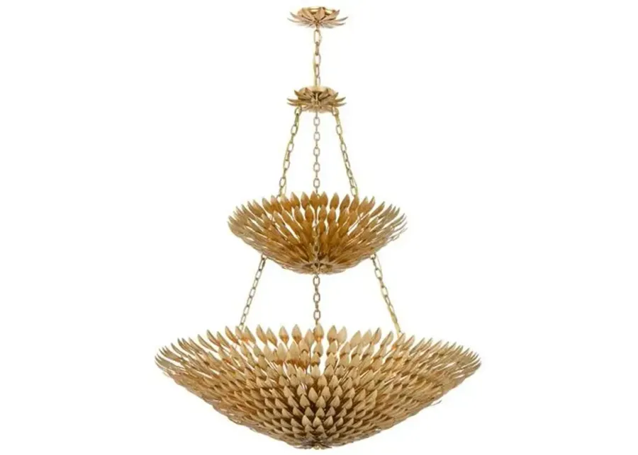 Broche 18 Light Chandelier - Crystorama - Gold