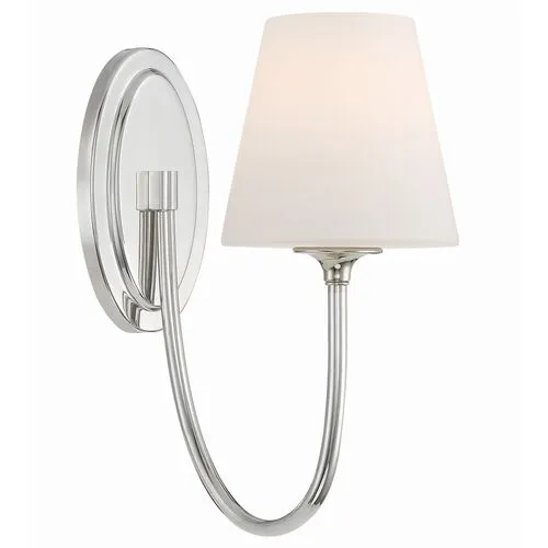 Juno 1 Light Wall Sconce - Crystorama - Silver