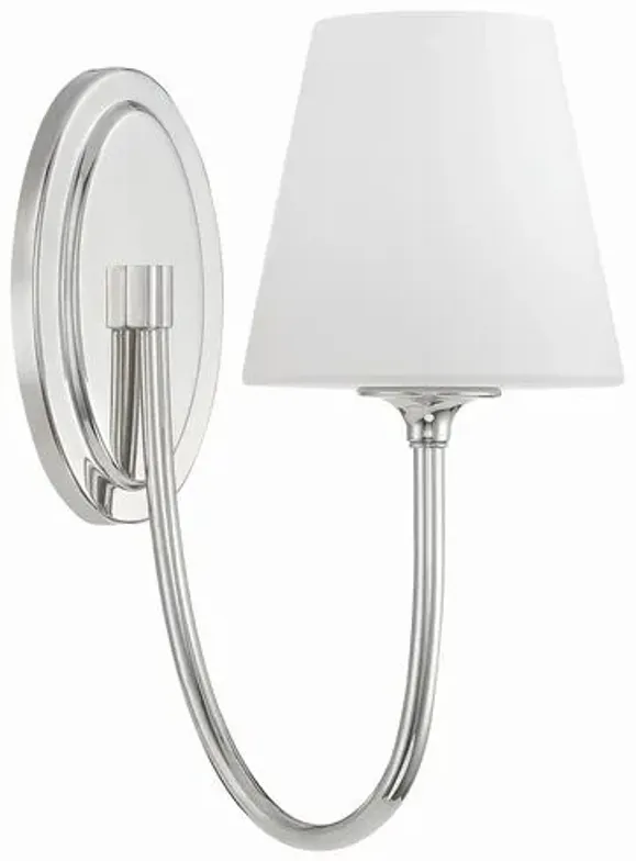 Juno 1 Light Wall Sconce - Crystorama - Silver