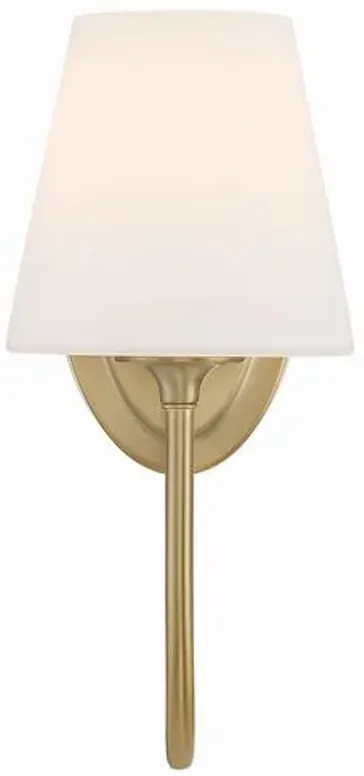 Juno 1 Light Wall Sconce - Crystorama - Gold