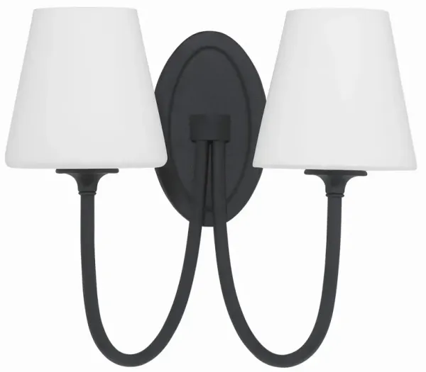 Juno 2 Light Wall Sconce - Crystorama - Black