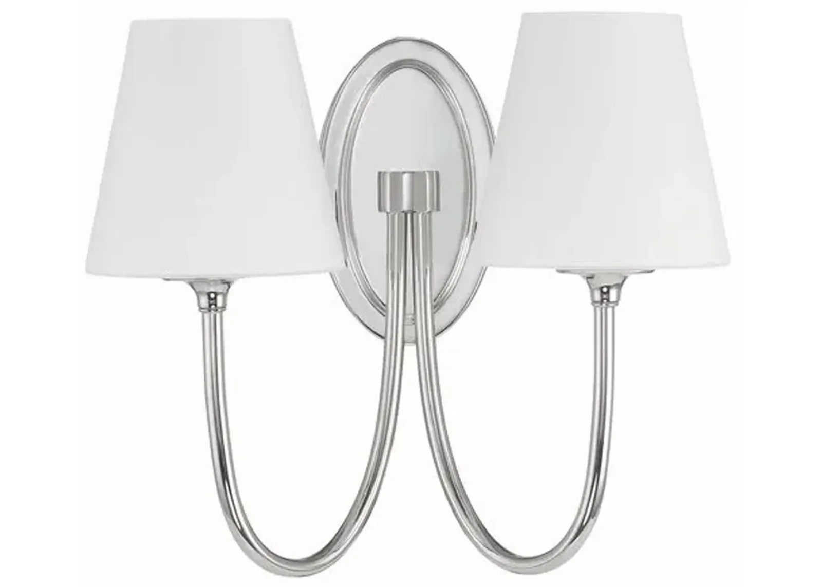 Juno 2 Light Wall Sconce - Crystorama - Silver