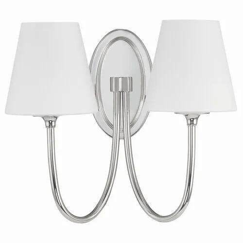 Juno 2 Light Wall Sconce - Crystorama - Silver