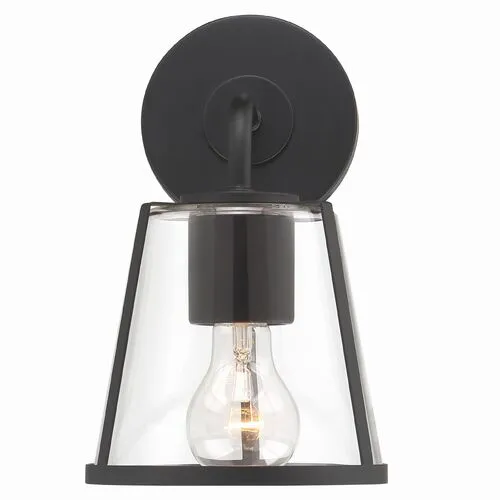 Fulton 1 Light Bathroom Vanity Wall Sconce - Crystorama - Black