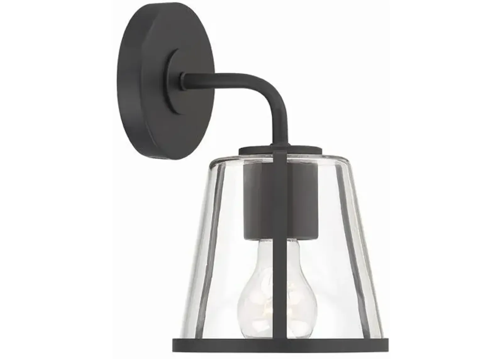 Fulton 1 Light Bathroom Vanity Wall Sconce - Crystorama - Black