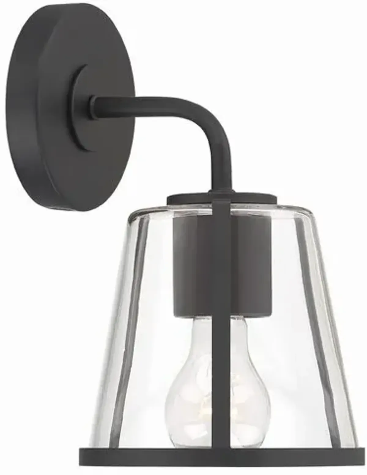 Fulton 1 Light Bathroom Vanity Wall Sconce - Crystorama - Black