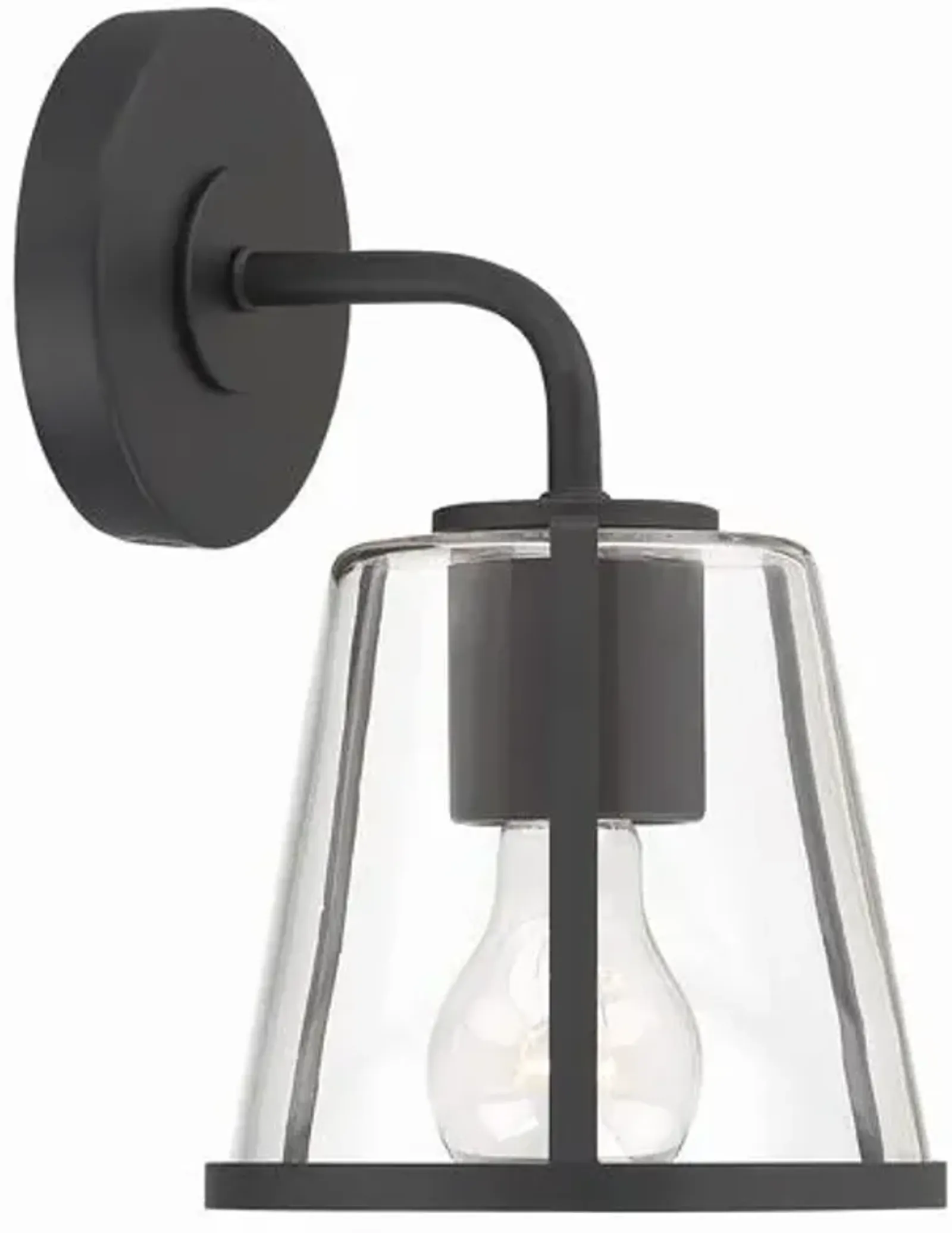 Fulton 1 Light Bathroom Vanity Wall Sconce - Crystorama - Black