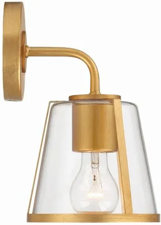 Fulton 1 Light Bathroom Vanity Wall Sconce - Crystorama - Gold