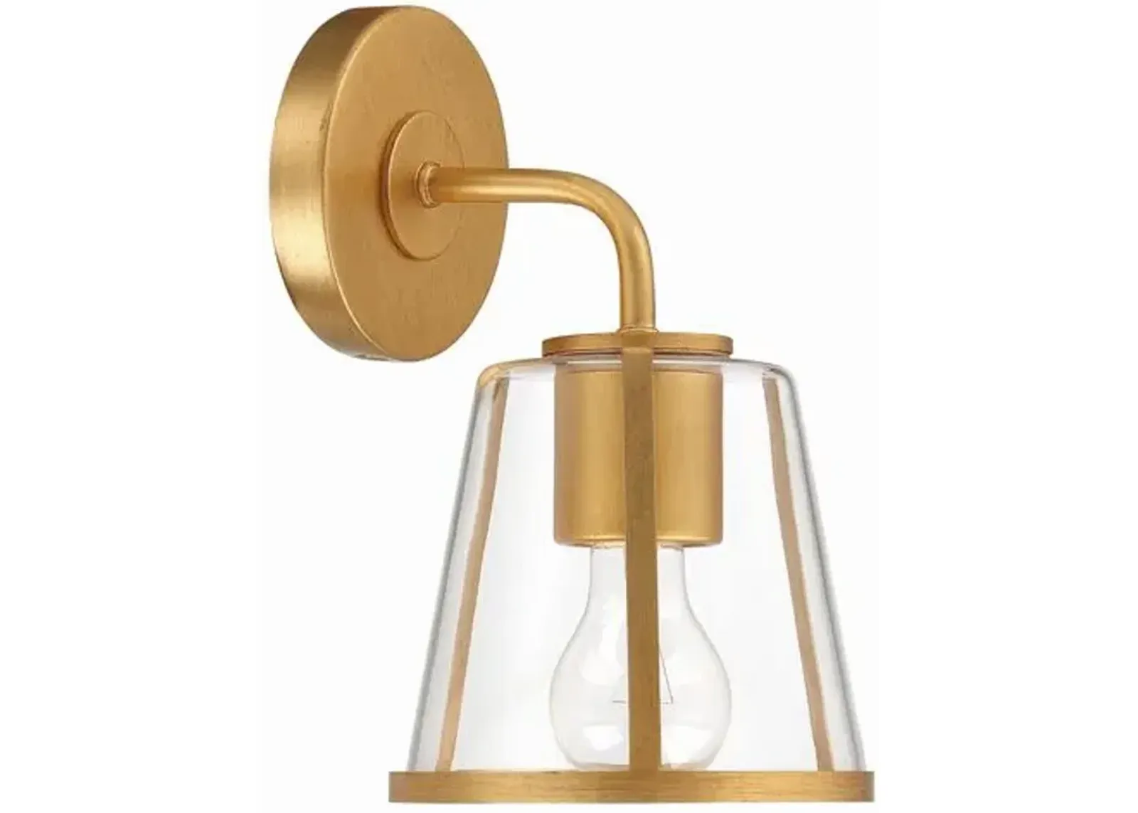 Fulton 1 Light Bathroom Vanity Wall Sconce - Crystorama - Gold