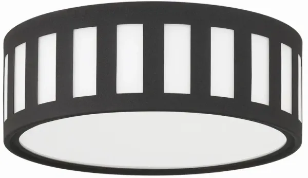 Kendal 3 Light Flush Mount - Crystorama - Black