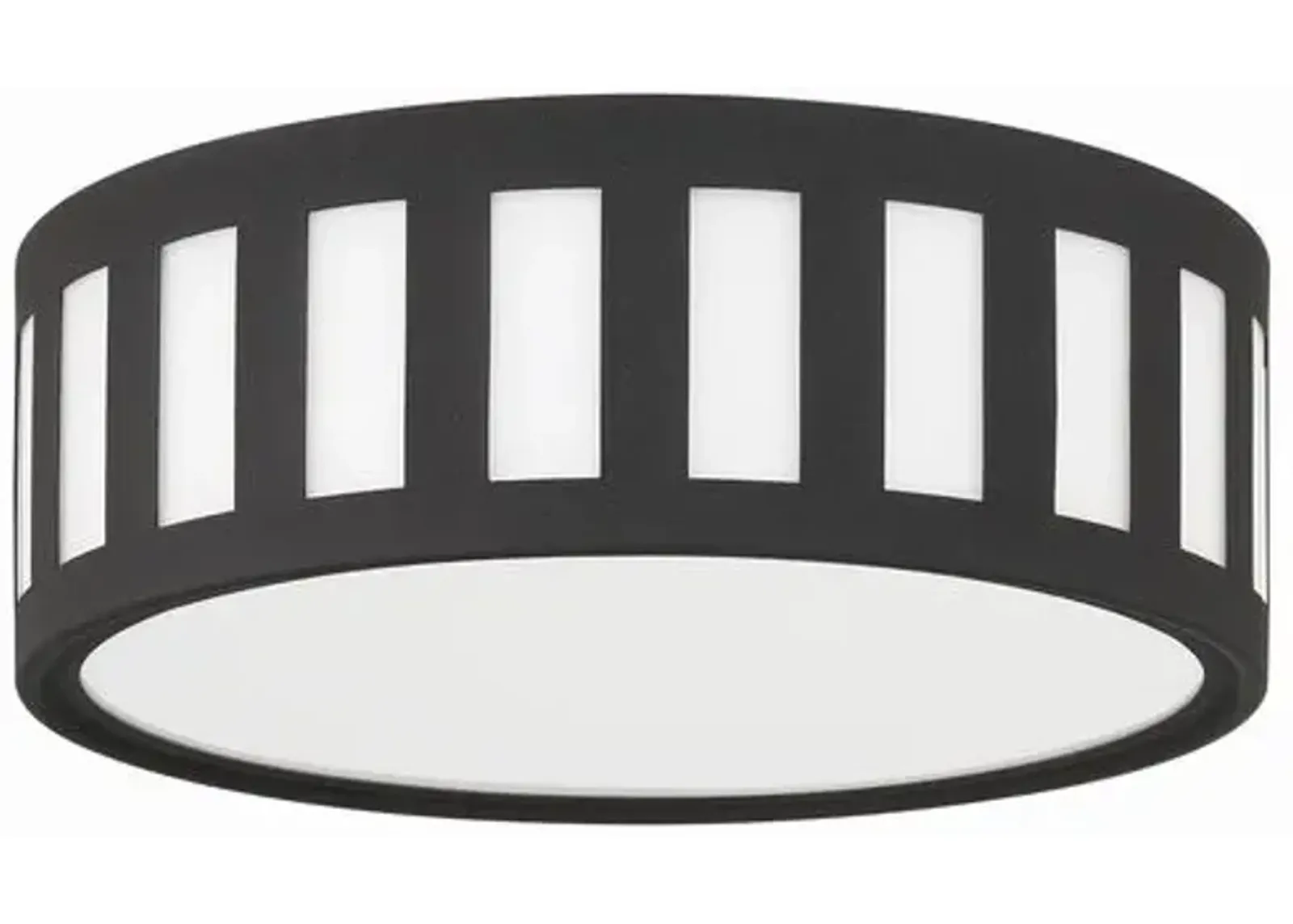 Kendal 3 Light Flush Mount - Crystorama - Black