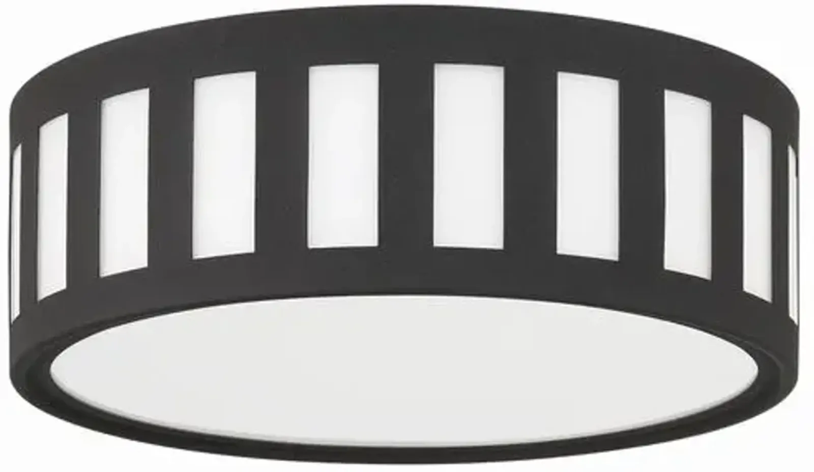 Kendal 3 Light Flush Mount - Crystorama - Black