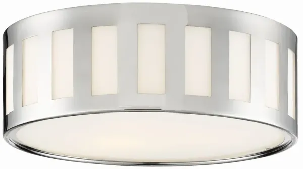 Kendal 3 Light Flush Mount - Crystorama - Silver