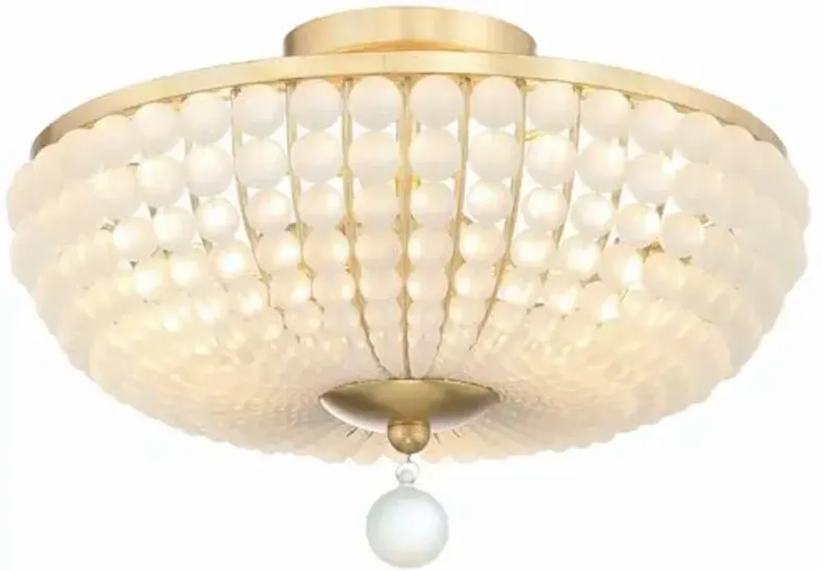 Bella Semi Flush Mount - Crystorama - Gold