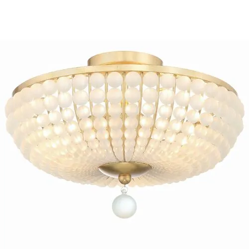 Bella Semi Flush Mount - Crystorama - Gold