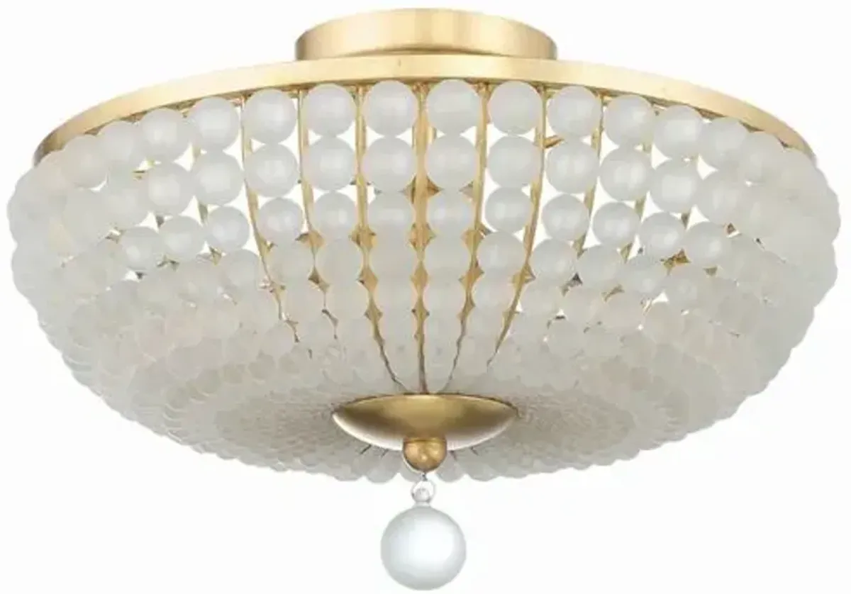 Bella Semi Flush Mount - Crystorama - Gold