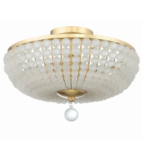 Bella Semi Flush Mount - Crystorama - Gold