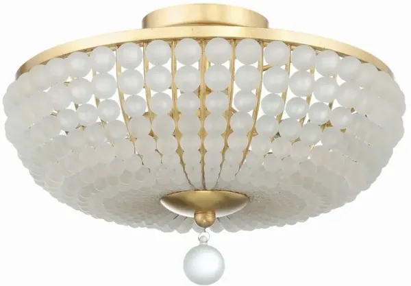 Bella Semi Flush Mount - Crystorama - Gold