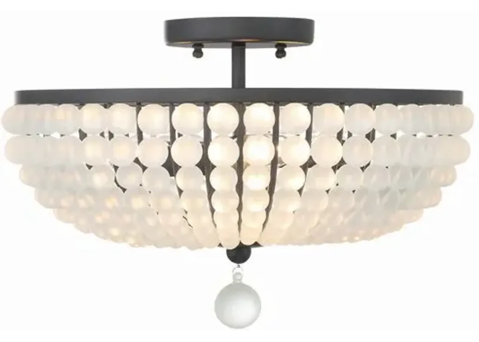 Bella Semi Flush Mount - Crystorama - Black