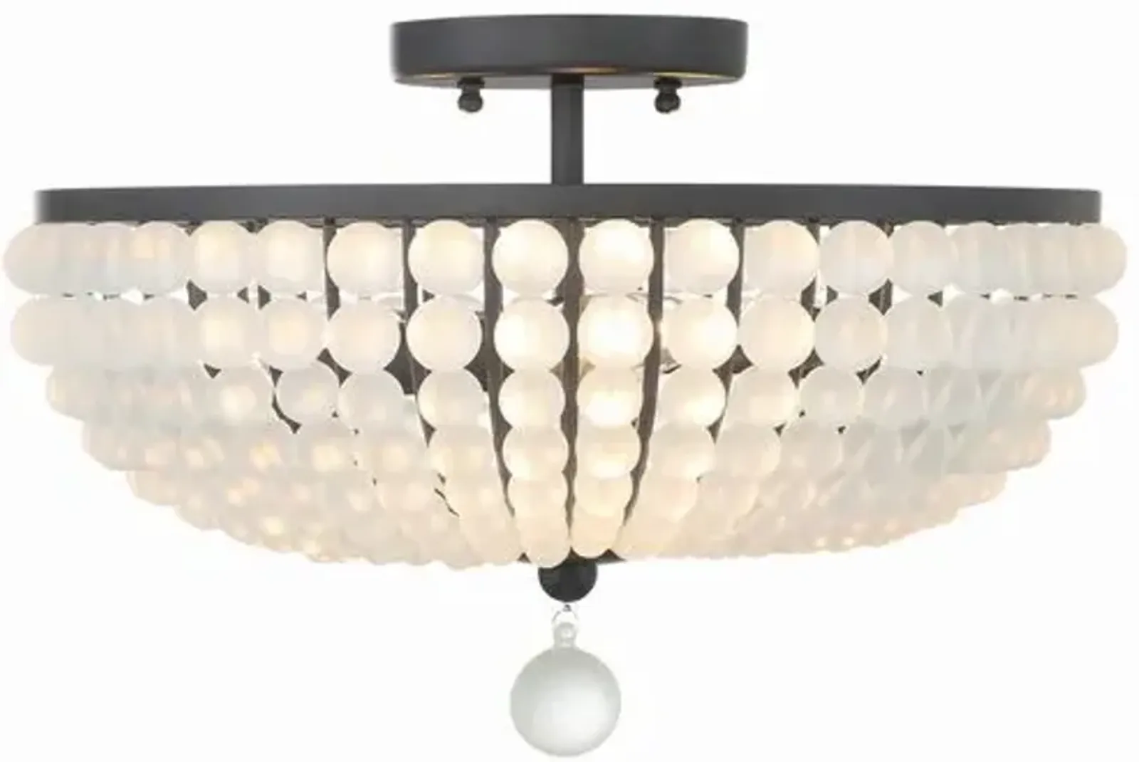 Bella Semi Flush Mount - Crystorama - Black