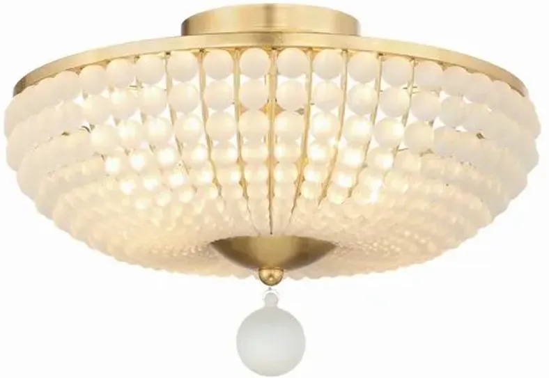 Bella Semi Flush Mount - Crystorama - Gold