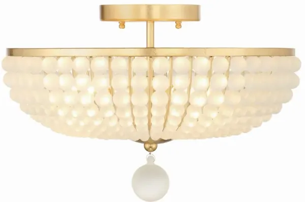 Bella Semi Flush Mount - Crystorama - Gold