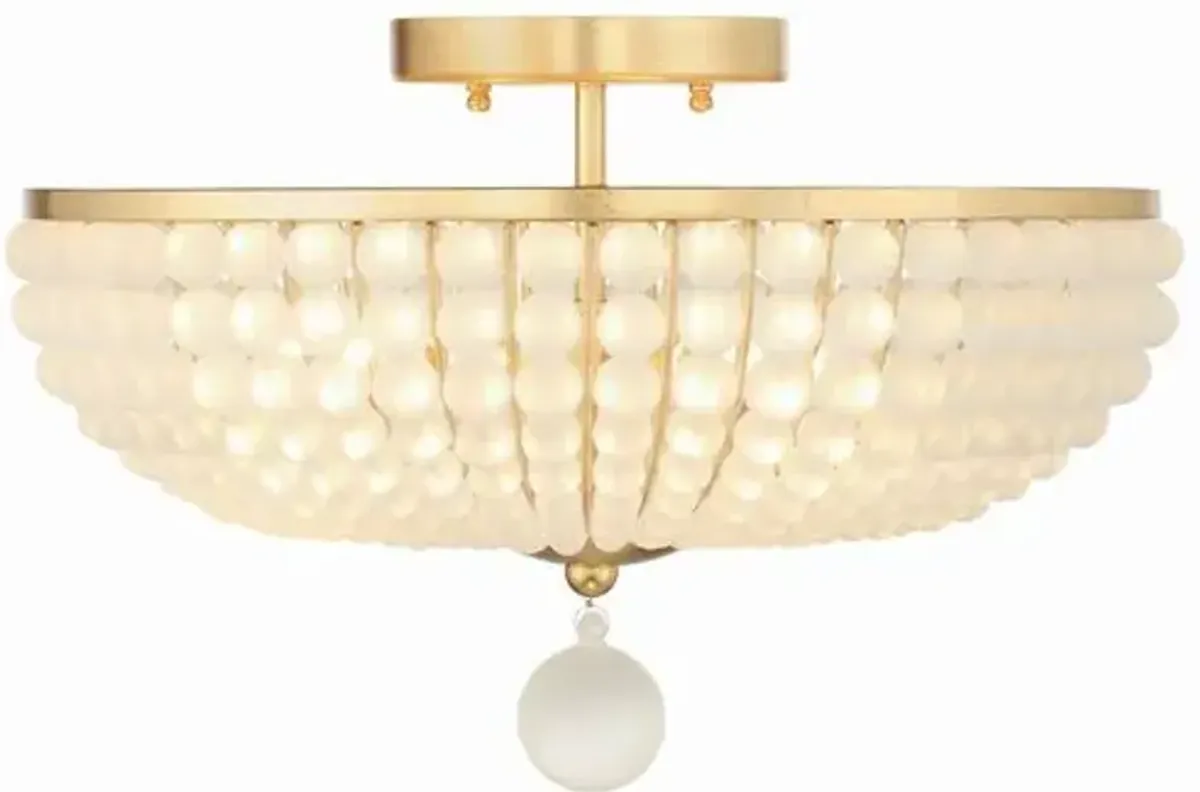 Bella Semi Flush Mount - Crystorama - Gold