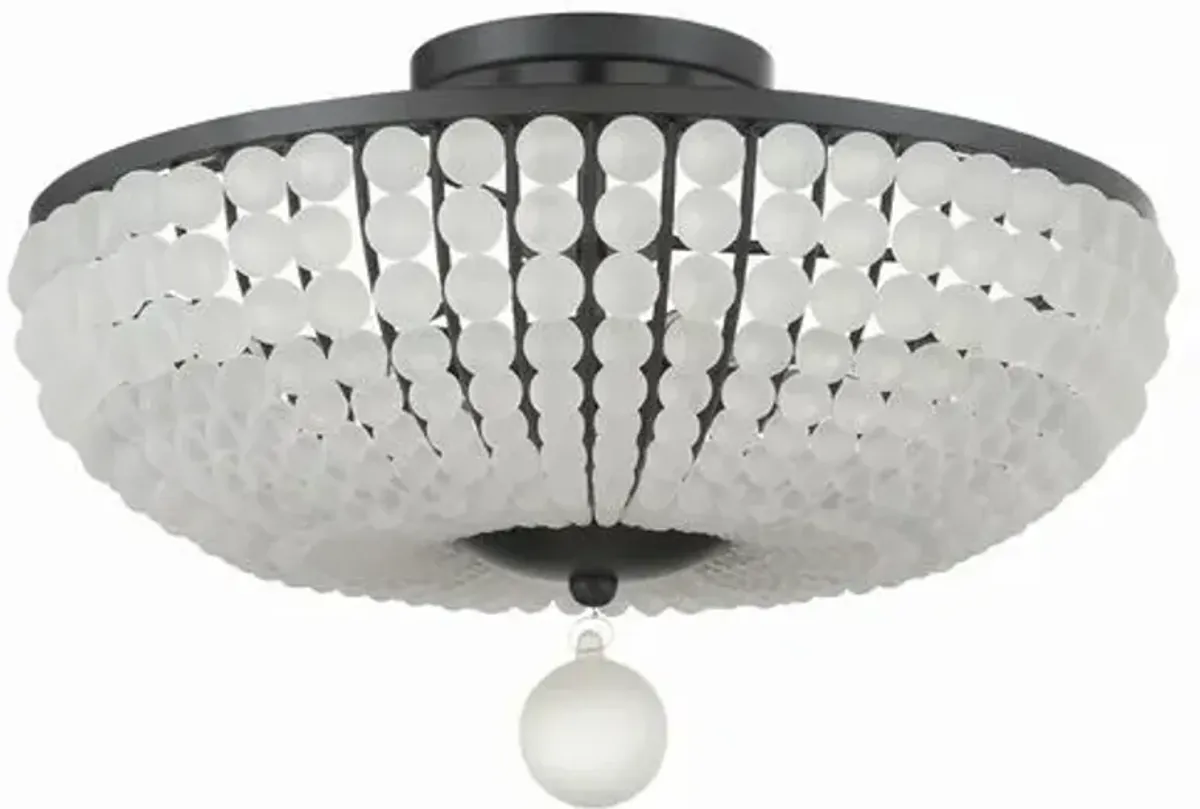 Bella Semi Flush Mount - Crystorama - Black