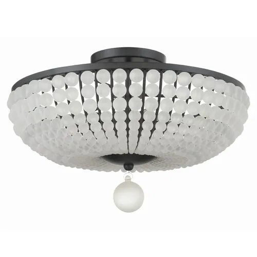 Bella Semi Flush Mount - Crystorama - Black