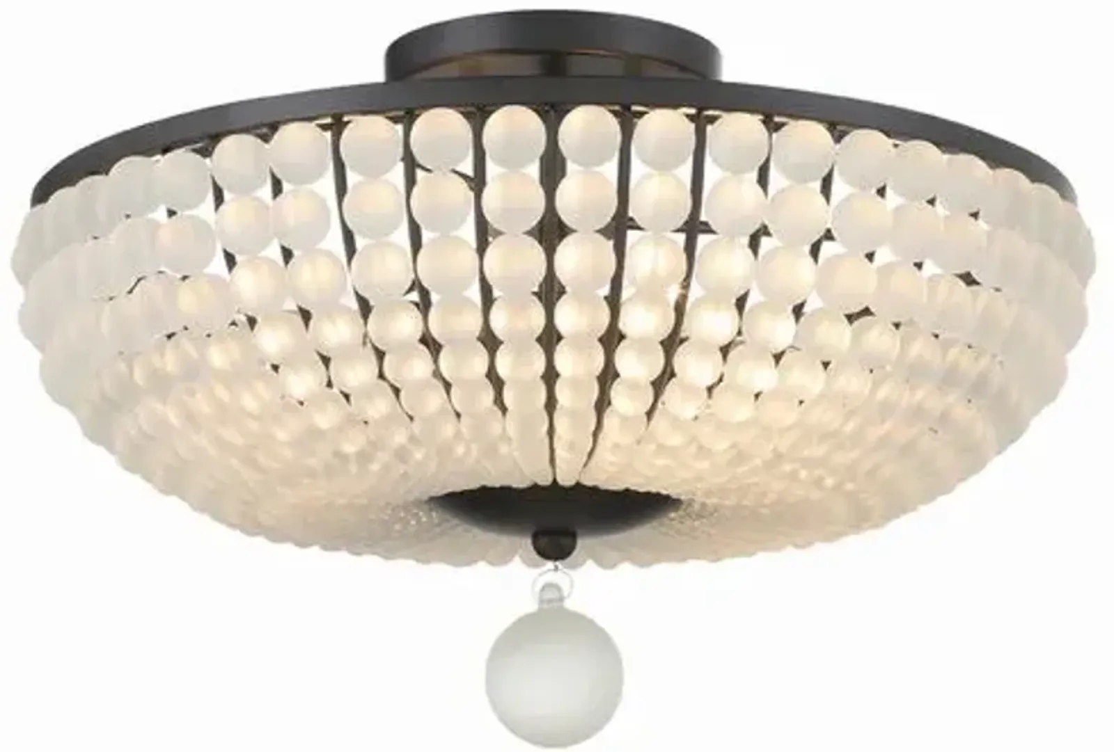 Bella Semi Flush Mount - Crystorama - Black