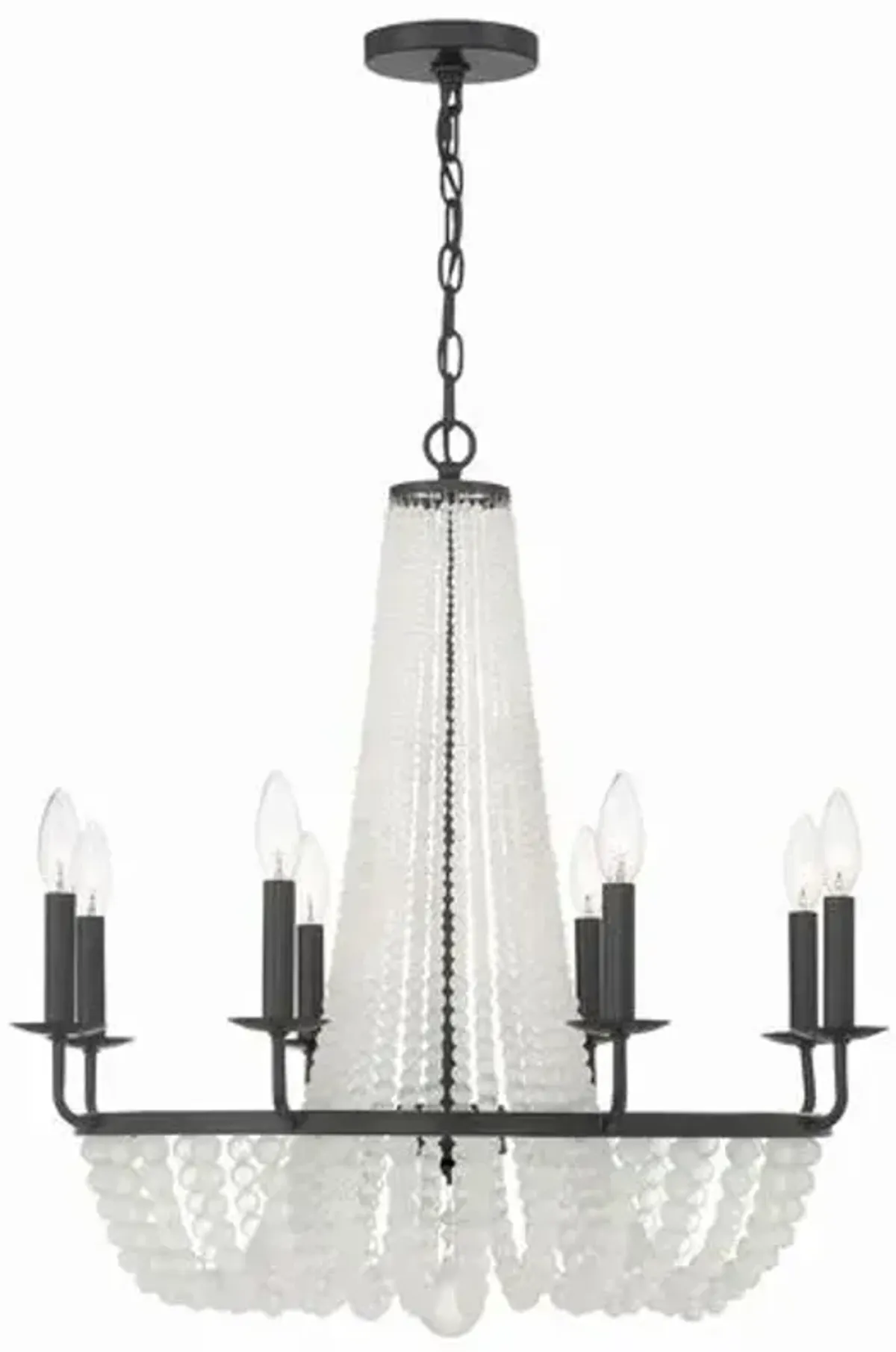 Bella 8 Light Chandelier - Crystorama - Black